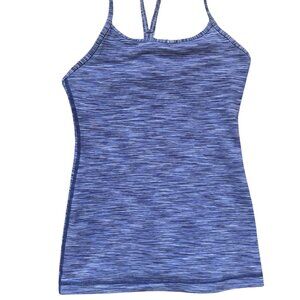 Lululemon Women's Power Y Tank Royalty Space Dye Blue Gym size 2